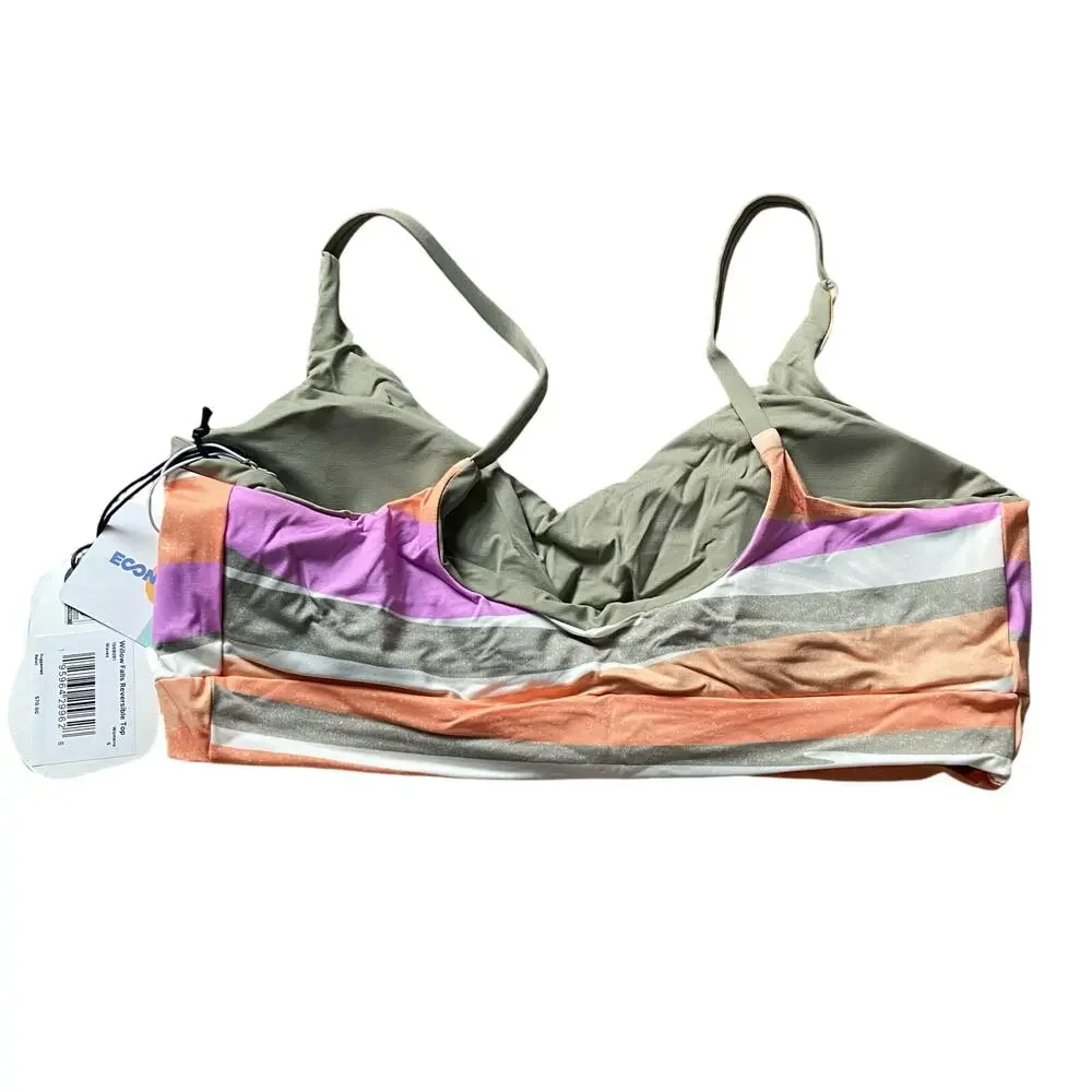 Prana Willow Falls Reversible Top Women's Small Waves Bikini Beach Vacation